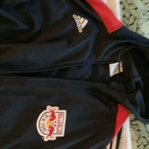 Adidas Black Jacket with Red Accents